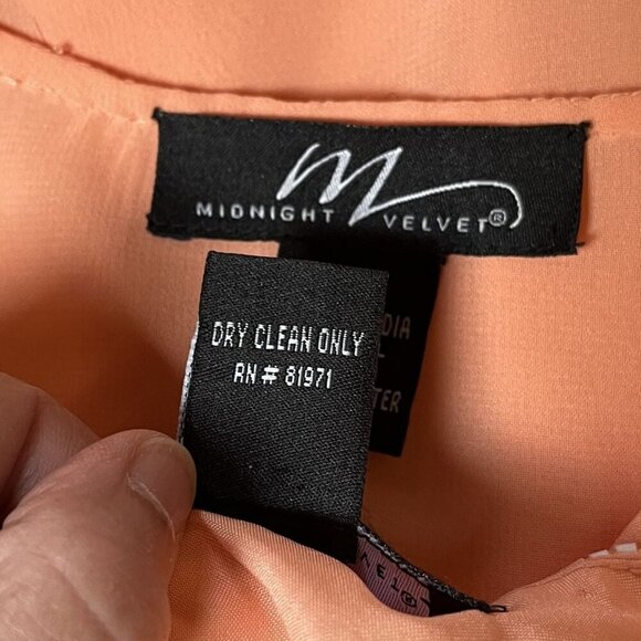 Vintage NWT Retro 20s 2-Piece Beaded Dress & Jacket Set XL Peach Asymmetrical - Picture 5 of 12